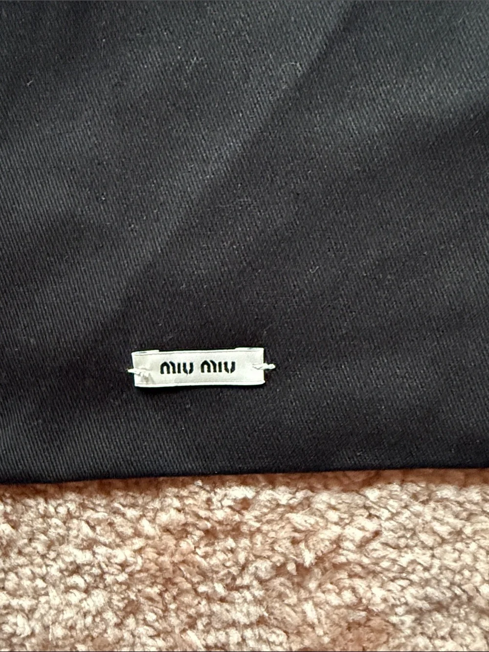 ♥️NEW Miu Miu Black Drawstring Dustbag medium